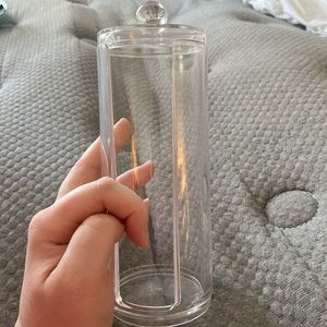 Cotton round acrylic organizer (Clear)